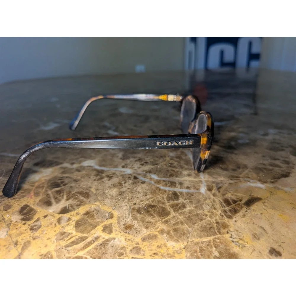 Coach Eyeglasses Frames HC6103 5443 Black Tort Gltr Varsity Stripe 52-16-140